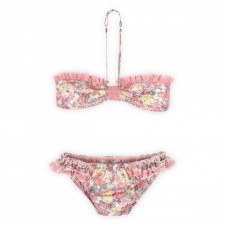 2 pcs swimwear big pink flower