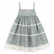 Dress big purple and green flower