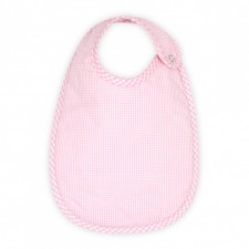 Baby bib pink checks