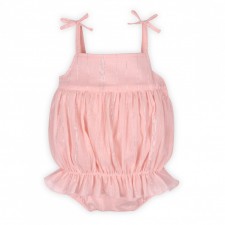 Jumsuit pink glitter cotton