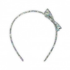 Hair band big purple and green flower