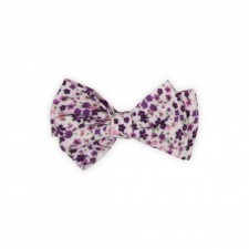 Tie hair clip little purple and pink flower