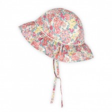 Baby girl hat big pink flower