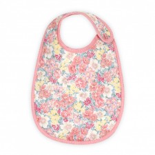 Baby bib big pink flower 