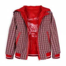 Baby Jacket blue and red checked waterproof