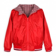 Jacket blue and red checked waterproof