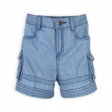 Short baby light denim cotton