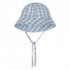 Hat yellow and green checked