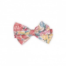 Tie hair clip pink flower