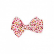 Tie hair clip little pink flower