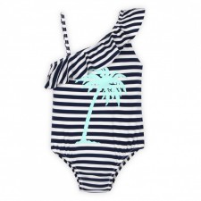 Swimwear blue stripe lycra