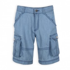 Short boy light denim cotton